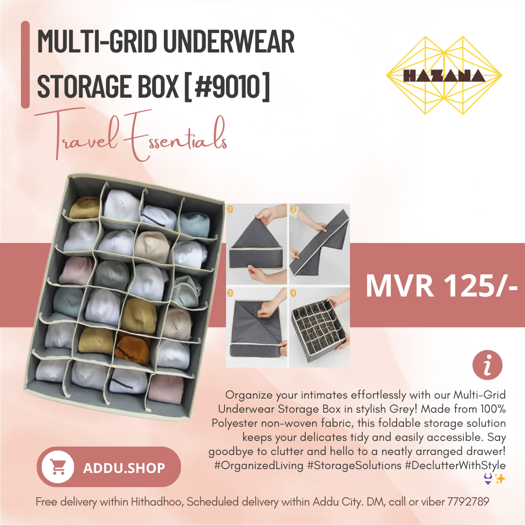 multi-grid underwear storage box [#9010] – Hazana Online