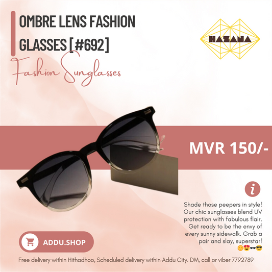 Ombre Lens Fashion Glasses [#692]