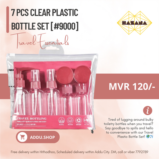 7 pcs Clear Plastic  Bottle Set [#9000]