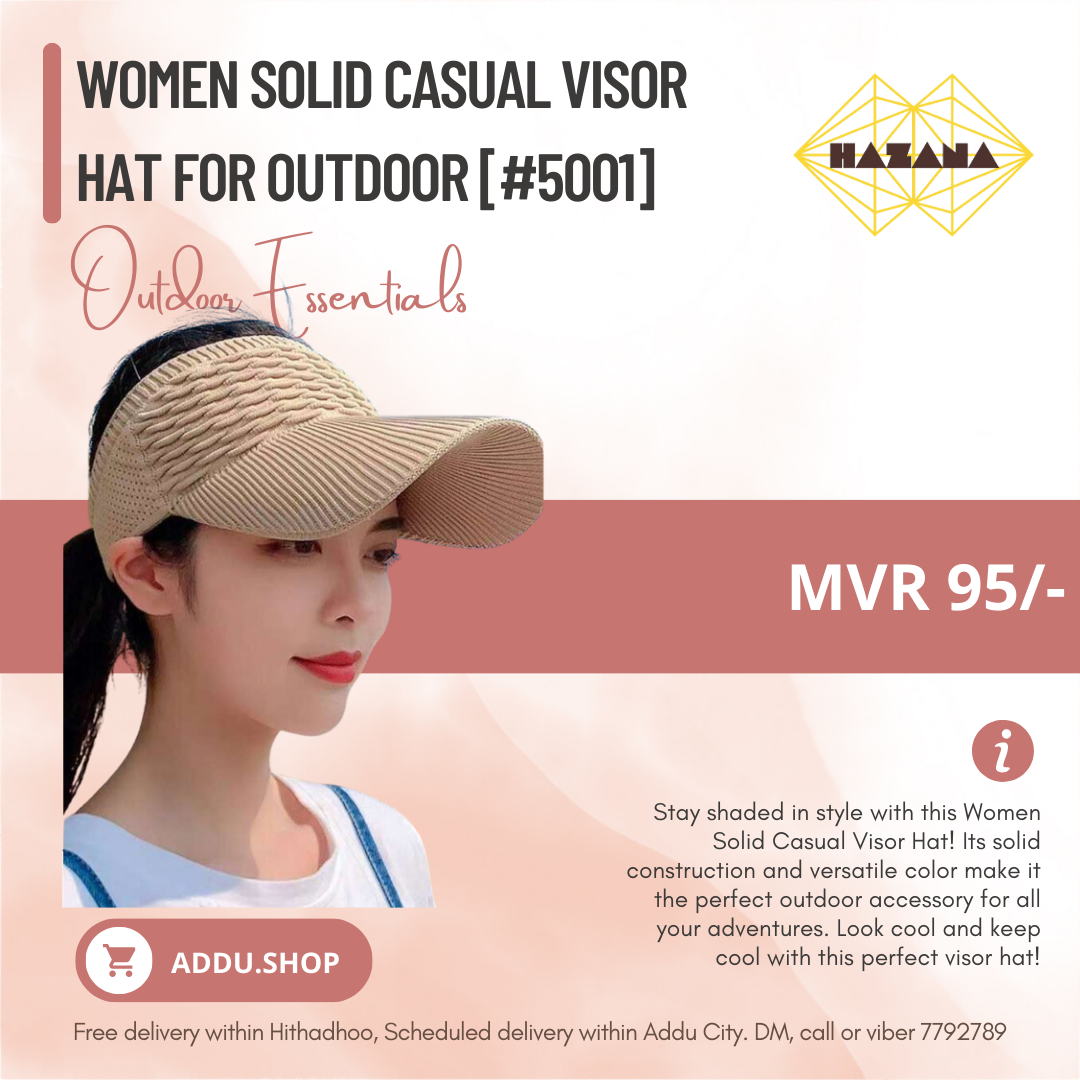 Women Solid Casual Visor Hat For Outdoor [#5001]