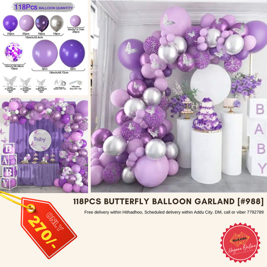 116 Pcs Butterfly Balloon Garland [#988]