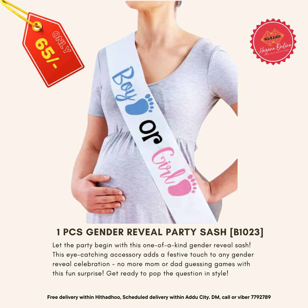 1 pcs Gender reveal party sash [B1023]