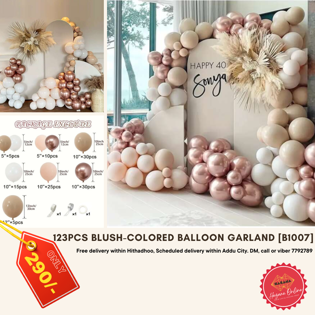 123pcs Blush-colored Balloon garland [B1007]