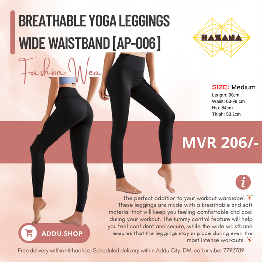 Breathable Yoga Leggings wide waistband [AP-006]