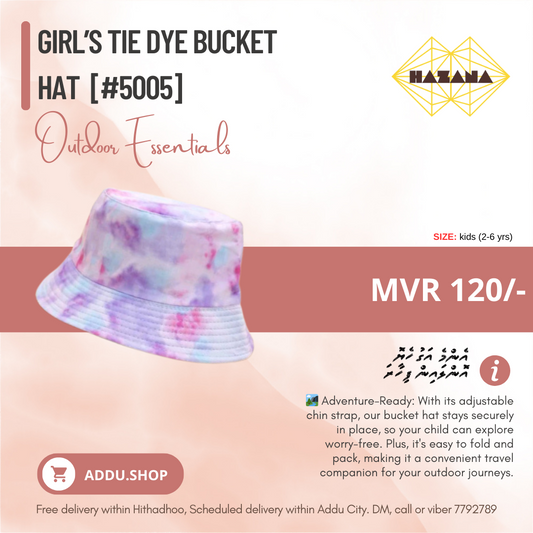 Girls Tie Dye Bucket Hat  [#5005]