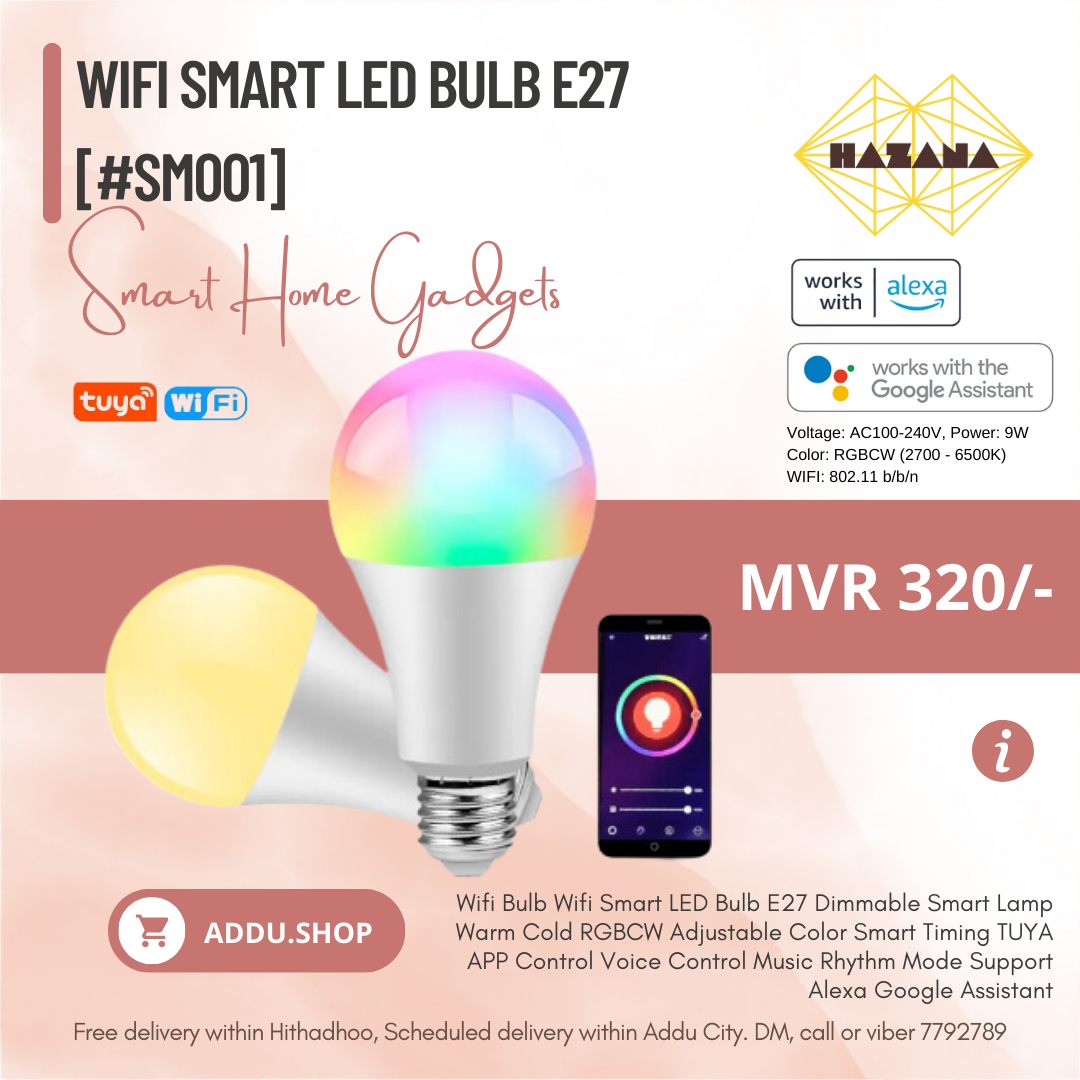WiFi Smart LED Bulb with Alexa & Google Assistant Support [#SM001]